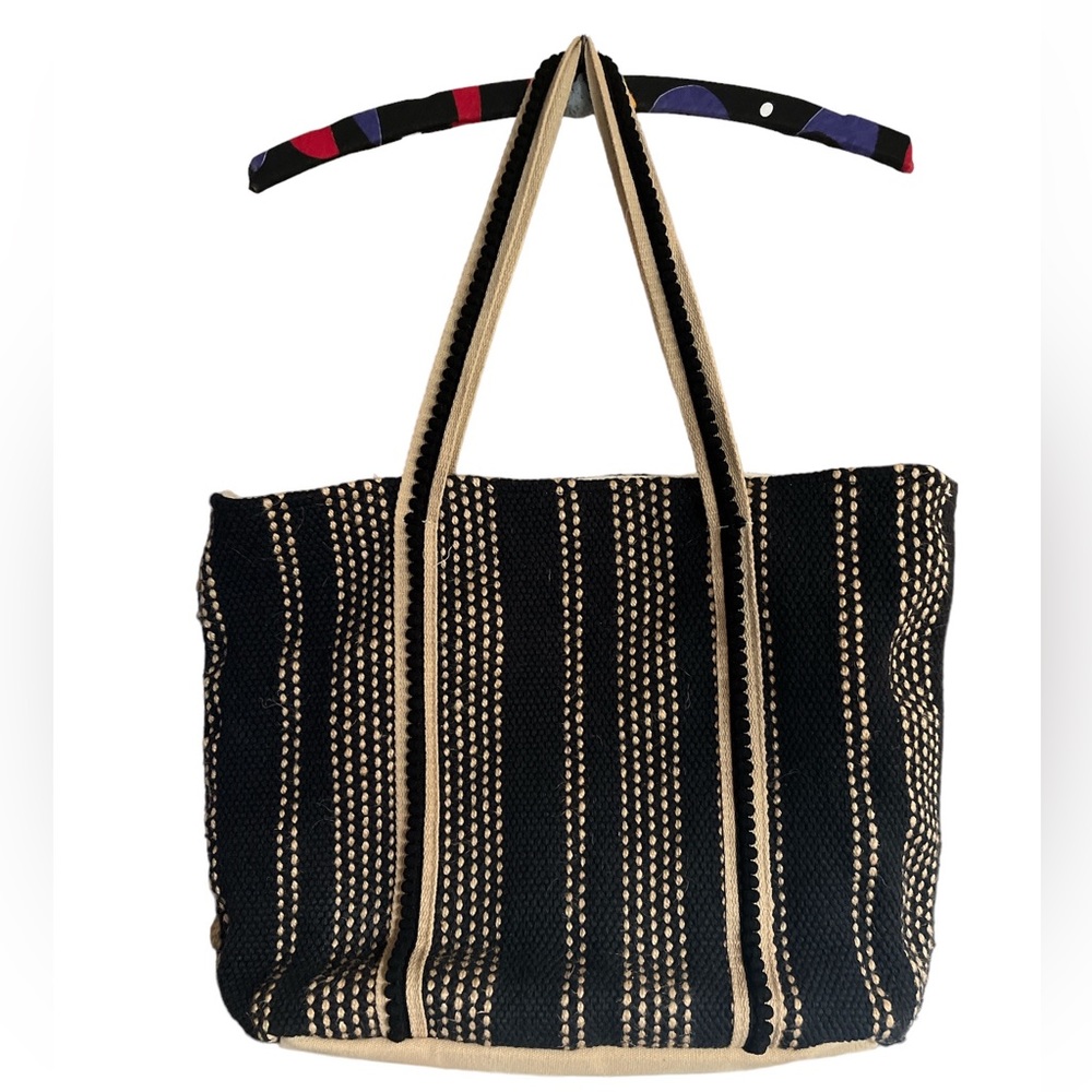 Women’s Black and Cream Tote Bag